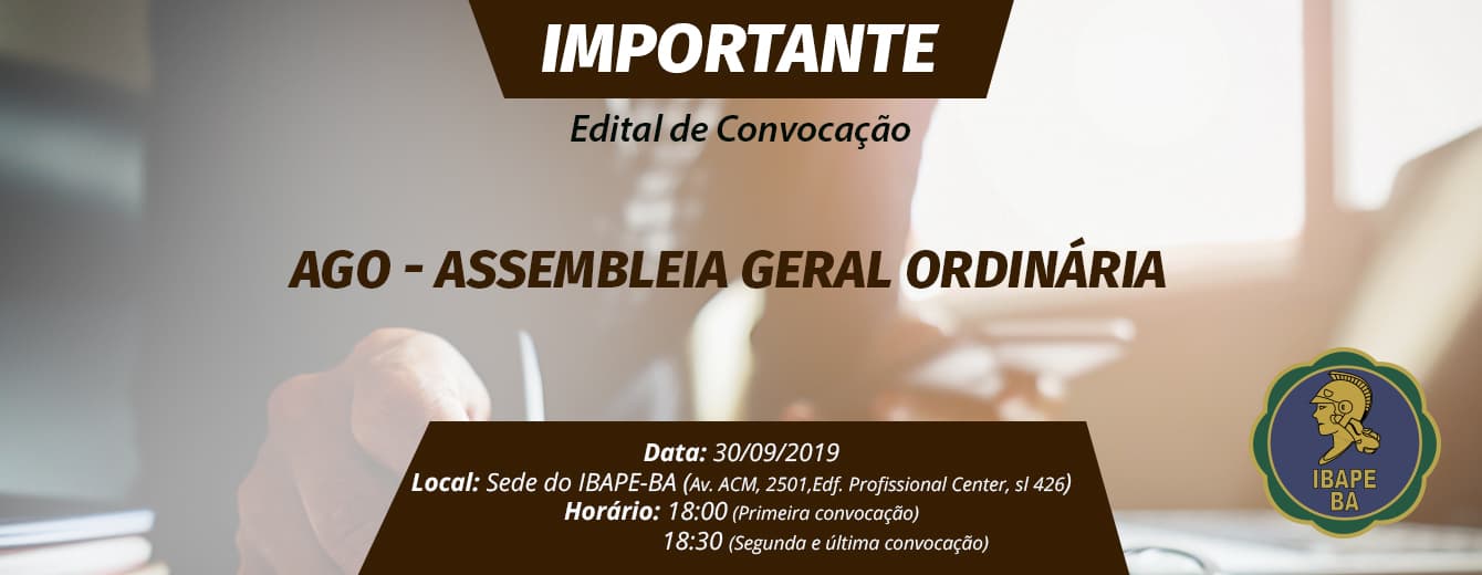 2º Assembleia Geral Ordinária de 2019