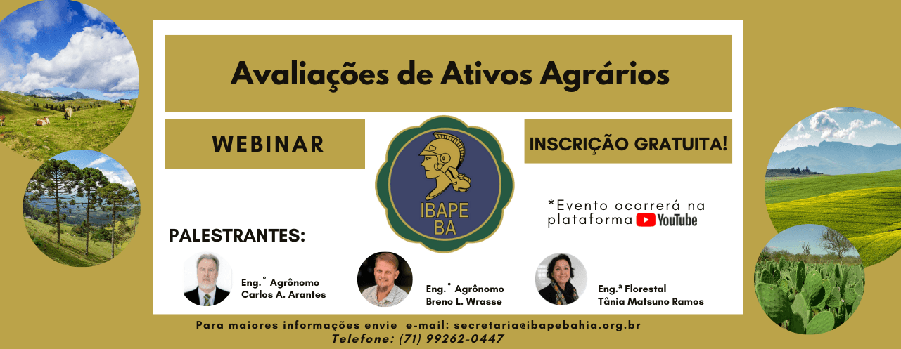 AVALIAÇÕES DE ATIVOS AGRÁRIOS