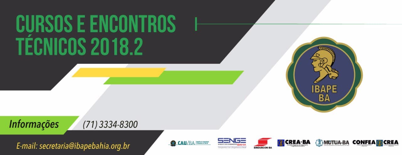 Cursos e Encontros Técnicos 2018.2 – IBAPE/BA